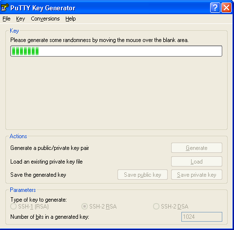 Generate public key with putty